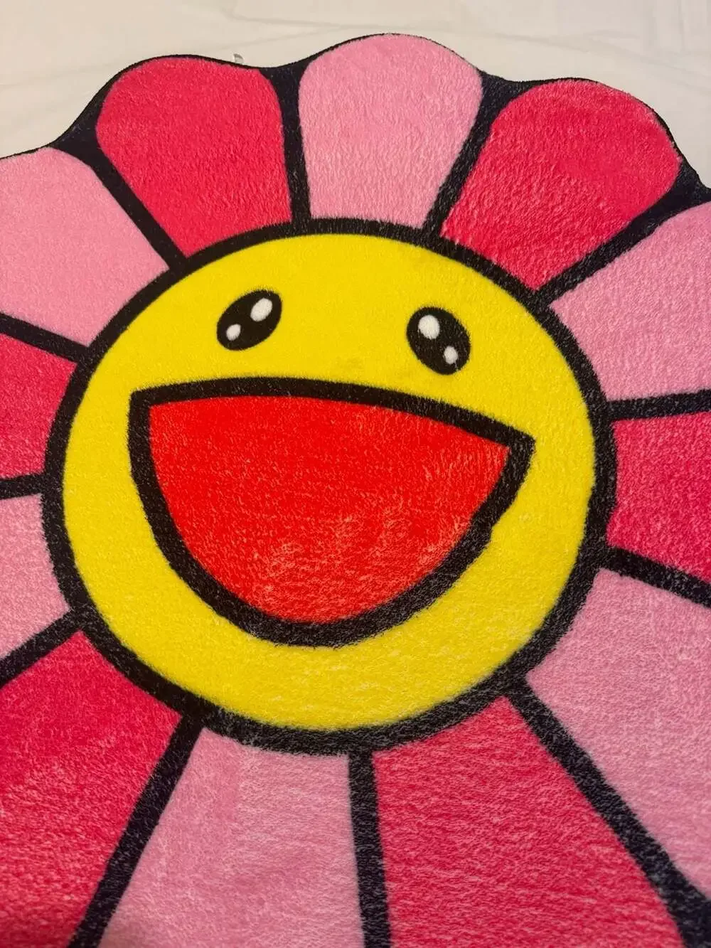 Takashi Murakami Style Kaikai Kiki Flower Area Rug